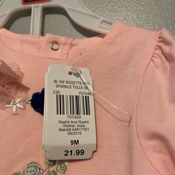 2 piece floral print baby girl tulle outfit - Picture 2 of 5